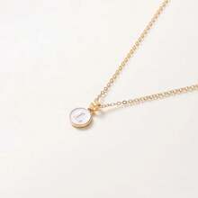 1 Stück Modische Halskette Mit Buchstaben-anhänger, Personalisierte Buchstaben-halskette Für Frauen Und Mädchen, Goldfarben, Geschenk-accessoires