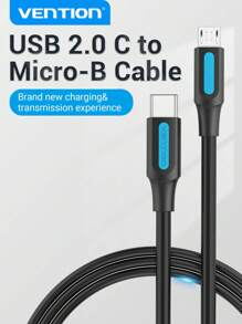 Cable Micro USB a USB C de VENTION para disco duro, velocidad alta de 480Mbps, compatible con Samsung Galaxy S7 S6, J7, J3, compatible con , Kindle, compatible con controlador , teléfonos Android, color negro, compatible con Samsung Galaxy S7/HTC, compatible con Android, Kindle, compatible con , cámara, MP3 Micro-USB - Negro - Ver 2