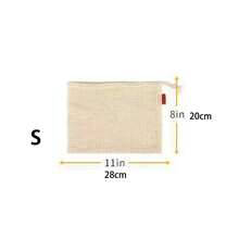 1pc Organic Mesh Produce Bag, Reusable Vegetable & Fruit Storage Bag With Drawstring - White - View 11