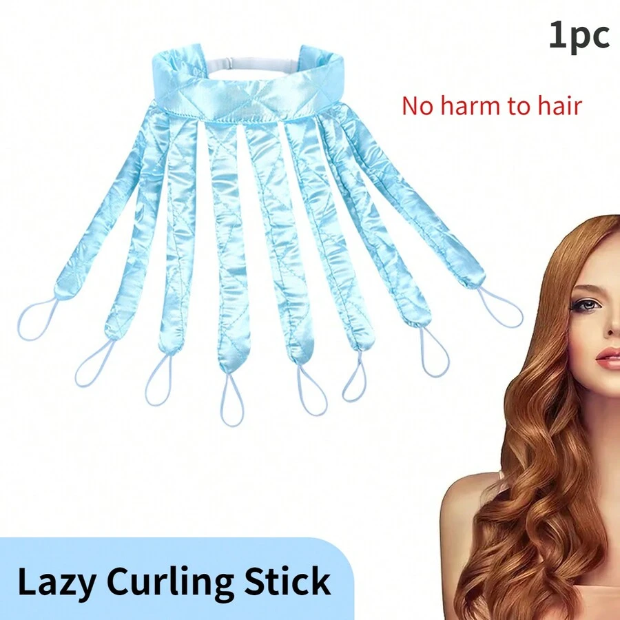 1pc Blue Octopus Hair Curler, Heatless Curling Wand, Hair Styling Tool For Elegant And Pretty Hairstyles, Ideal Gift - Blue - View 1