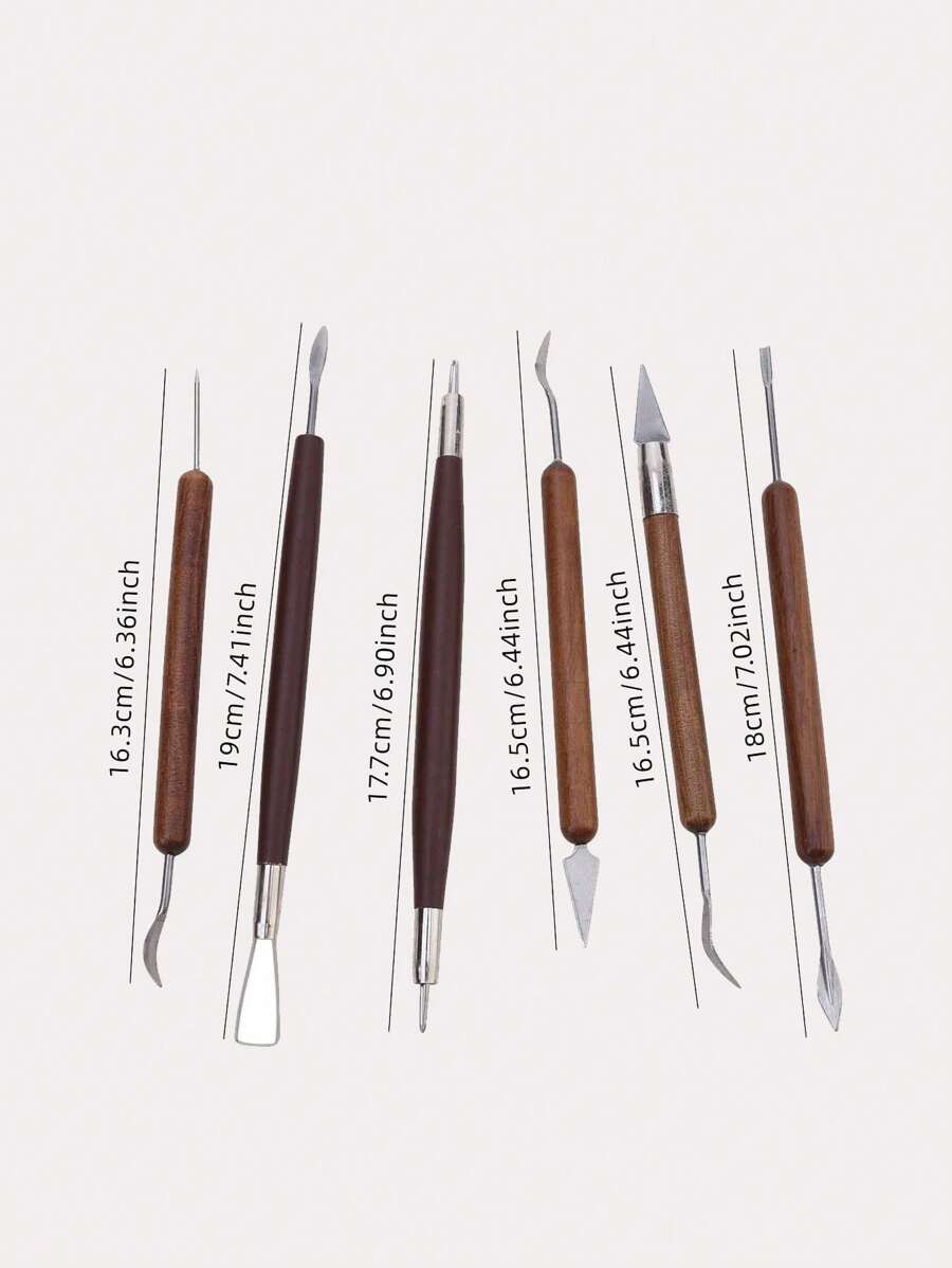 6 Pcs/Set Precision Carving Clay Molding Tools Pottery Clay Molding