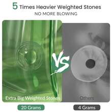 AmazerBath Plastic Shower Curtain Liner Premium PEVA Shower Curtain Heavy Duty 8G, Weighted Shower Curtains For Bathroom Accessories With 3 Big Stones And 12 Rustproof Grommets - Dark Green - View 4