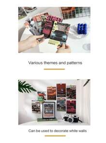 30 张赛车主题墙贴（包括圆点贴纸礼物）DIY 汽车海报适用于家庭、卧室和教室墙壁装饰、海报、贴纸、墙壁艺术、春季装饰物品让您的家焕然一新、节日装饰贴纸礼物生日毕业 - 彩色 - 查看 6