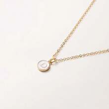 1 Stück Modische Halskette Mit Buchstaben-anhänger, Personalisierte Buchstaben-halskette Für Frauen Und Mädchen, Goldfarben, Geschenk-accessoires