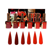 GAMA DE 6 PZ GEL UV PARA UÑAS  RED WINE FANTASY NAILS - Champán - Ver 1