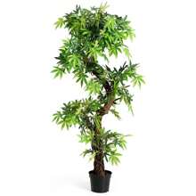 Grande albero artificiale, pianta d'appartamento stabile, pianta artificiale verde, pianta decorativa artificiale con vaso, pianta d'appartamento palma artificiale