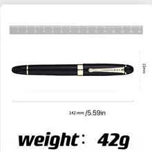 Handmade Longsword Sharpening Steel Fountain Pen, Extra Large Iridium Nib Calligraphy Pen For Men, 2.5mm Double Layered Pen Used In Competitions - Bright Black 1 Piece - View 10