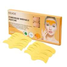10pcs Anti-Wrinkle Forehead Line Removal Gel Patch Firming Mask Frown Lines Stickers Anti-Aging Collagen Face Skin Care - Yellow - View 8
