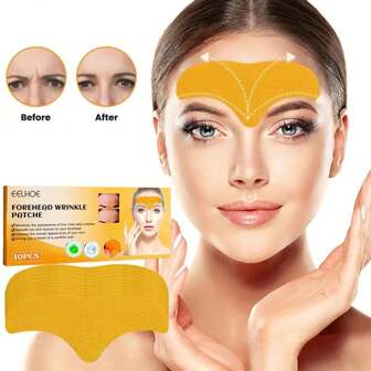 10pcs Anti-Wrinkle Forehead Line Removal Gel Patch Firming Mask Frown Lines Stickers Anti-Aging Collagen Face Skin Care