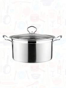 Set de 4 piezas de Ollas con Tapa de Acero Inoxidable,Ollas de cocina - Plateado - Ver 6
