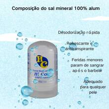 Desodorante natural Cristal/Pedra (60g) Pode ser usado em todo o corpo para melhorar o odor corporal Antitranspirantes para homens e mulheres, cuidados pós-barba dos homens, hemostasia, eliminação de queimação, vermelhidão e inchaço Presentes de Dia das Mães
