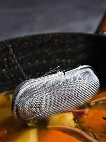 1pc Stainless Steel Reusable Long Spice & Hot Pot Seasoning Filter,Kitchen,Kitchen Items,Food,Cooking,Camping,Vacation,Beach,Room Decor,Organizer,Party,Travel.