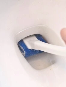 Bàn chải làm sạch nhà vệ sinh Chất tẩy rửa góc, Dụng cụ làm sạch phòng tắm không chứa hóa chất, Bàn chải nhà vệ sinh - trắng - Xem 3