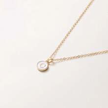 1 Stück Modische Halskette Mit Buchstaben-anhänger, Personalisierte Buchstaben-halskette Für Frauen Und Mädchen, Goldfarben, Geschenk-accessoires