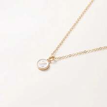 1 Stück Modische Halskette Mit Buchstaben-anhänger, Personalisierte Buchstaben-halskette Für Frauen Und Mädchen, Goldfarben, Geschenk-accessoires