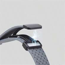 小腰磁性矽膠編織運動手錶錶帶，兼容蘋果手錶帶38/40/41/42/44/45/49毫米，兼容IWatchSeries Ultra / SE / 9/8/7/6/5/4/3/1，智能手錶配件 - 42mm/44mm/45mm/49mm - 查看 3