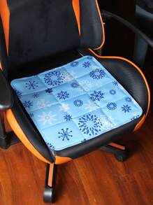 1pc Cooling Snowflake Design Buttock Cushion, Gel Cooling Pad For Summer Without Water Injection, Suitable For Car, Office, Pets Waterproof Bed Mat To Prevent Heat - Multicolor - View 2