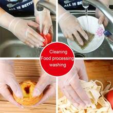 50pcs/100pcs, Disposable TPE Gloves, Transparent Thickened Gloves, Powder Free Anti-Static, Suitable For Kitchen Cleaning, Household Cleaning, Food Processing, Baking, Beauty Hairdressing, Pet Care, Painting, Cleaning Supplies,Kitchen,Bathroom,Home,Household Supplies