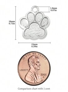 1 Thẻ ID thú cưng hình chân chó có kích thước nhỏ màu xanh lam được cá nhân hóa tùy chỉnh, có thể được khắc tên thú cưng, thông tin liên hệ, địa chỉ, v.v. ở mặt sau, thẻ ID thú cưng chống mất, thích hợp cho chó và mèo nhỏ - Màu xanh lam - Xem 3