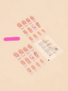 Nâng tầm phong cách của bạn ngay lập tức với 24 chiếc móng tay dài hình giọt nước có viền màu tím và ánh sáng lấp lánh chặn màu cho kiểu dáng nghệ thuật làm móng theo phong cách Châu Âu và Mỹ, bao gồm 1 keo thạch và 1 dũa móng tay, thích hợp cho các bữa tiệc, khiêu vũ và hàng ngày Mặc, có thể tháo rời và tái sử dụng. - Nhiều màu - Xem 2