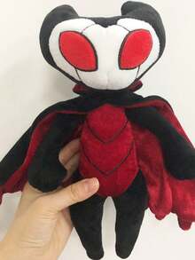 1 件趣味空洞骑士毛绒玩偶、斗篷怪物填充动物、适合收藏或汽车装饰的酷炫礼物 - 黑色 - 查看 6