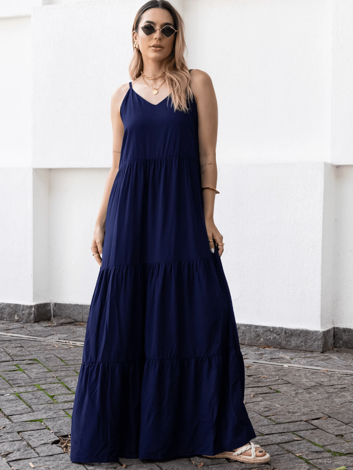 Women Dresses - Navy Blue - View 1