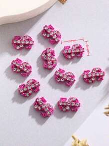 10 stks/zak Legering Strass 3D Dollarteken Ontwerp DIY Nail & Teen Arts Decoraties Nail Charms Nail Gems Nagelbenodigdheden