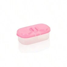 帶蓋雙層密封食品儲存容器，多功能塑膠廚房冰箱收納箱，1入裝 - 彩色 - 查看 13