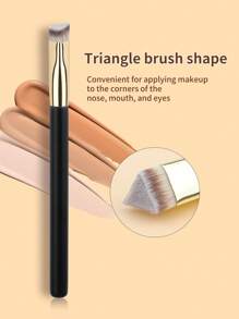 1pc Angled Concealer Makeup Brush, Face Highlighter Brush, Crease-Free Powder Brush - Multicolor - View 10