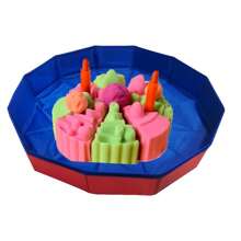 1 pieza Caja de arena circular portátil y plegable, adecuada para juegos al aire libre, juegos de playa, juguetes para la piscina. Adecuada para juegos en piscinas y fiestas en la piscina