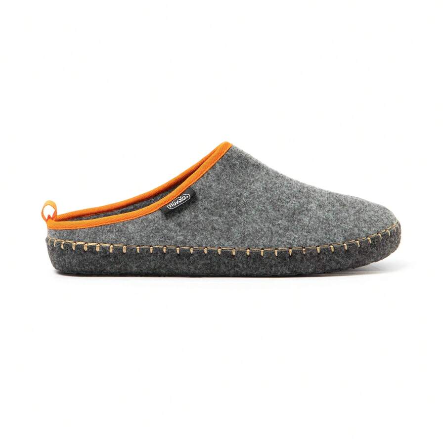 Nuvola Slippers Rubber Sole Zueco Rim - Grey - View 1