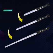 1pc New Laser Sword Light-Up Toy Stick, Silent And Detachable - Random Color - Multicolor - View 5