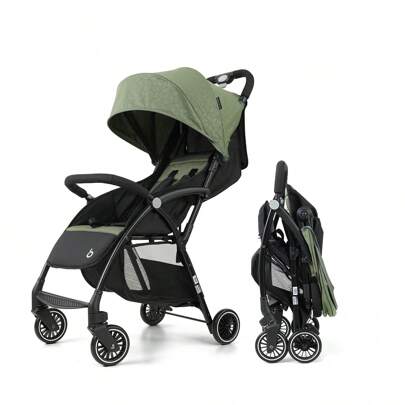 A10 Superlichte kinderwagen, peuterkinderwagen, snel opvouwbaar, hoge rugleuning, 5-puntsgordel, grote luiertas, schokabsorberende veer, onmisbaar op reis! Een geweldig cadeau voor uw kinderen.
