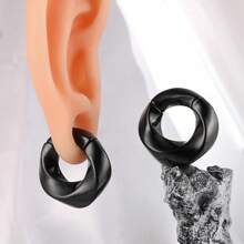 1 pièce Haltères d'oreille de vortex en acier inoxydable à aimant de calibres d'oreille magnétiques à la mode pour les femmes, bijoux corporels à percer pour cadeau