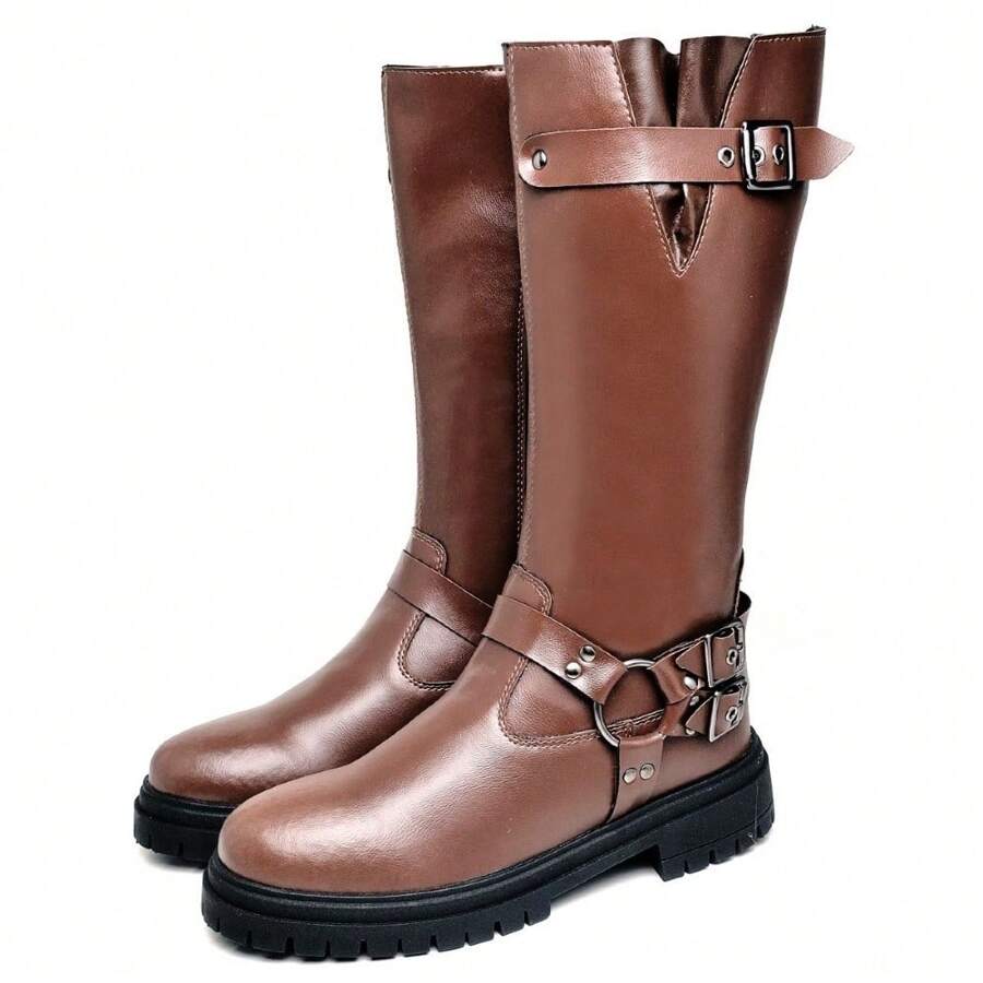 dubuy Women Knee-High Boots - Rust Brown - View 1
