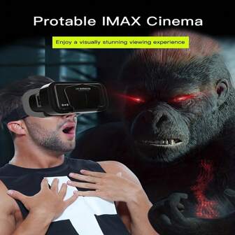 3D VR智能虛擬現實遊戲眼鏡頭戴式手機3D眼罩，遊戲禮物