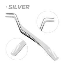 FADVAN FADVAN 1 Pc Eyelash Comb Tweezers+60pcs 40D 8-14MM Mix DIY Heat Bonded Cluster Lashes Extension Tweezer Stainless Steel Anti-Static Non-Magnetic Makeup Tools