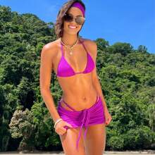 Kit Saia+Top Cortininha Regulavel+Calcinha Reguladora Tulum