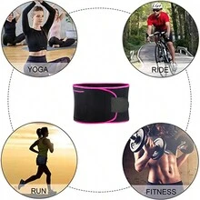 1pc Adjustable Waist Trimmer Belt With Pocket, Sweat Enhancer For Fitness, Weightlifting, Running - Multicolor - View 10