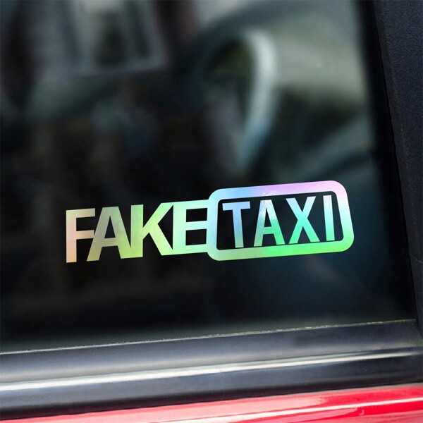 Adesivo auto/impermeabile/finto taxi in vinile con disegno artistico a prova di acqua per auto, moto, camion, SUV, valigia e laptop