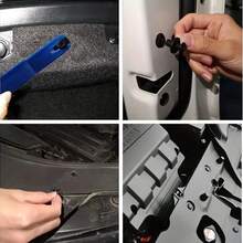 100 piezas Remaches de plástico de 8 mm, sujetadores de tornillo para defensa de parachoques de automóvil, remaches negros para sujetadores de automóviles - Negro - Ver 6