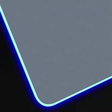1pc Grey Rgb Backlit Gaming Mouse Pad For Desktop/laptop