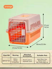 L&H Pet Cage Air Transport Consignment Case Cat And Dog Portable Plastic Travelling Cage - Pink - View 2