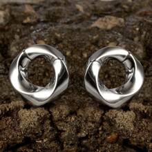 1 pièce Haltères d'oreille de vortex en acier inoxydable à aimant de calibres d'oreille magnétiques à la mode pour les femmes, bijoux corporels à percer pour cadeau