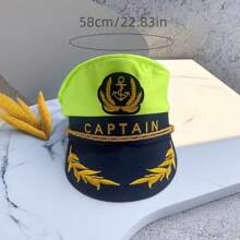 Lễ hội Trang phục hóa trang Mũ thêu tàu neo lúa mì Spike Mũ thuyền trưởng Mũ chống đỡ Unisex Mũ chóp phẳng Mũ ngủ Mũ phụ nữ gợi cảm Phát sóng trực tiếp Mũ tiệc thủy thủ Mũ thủy thủ - Nhiều màu - Xem 8