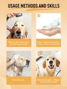 FAMOUS Cruelty Free Sulfate Lasting Fragrance Pets Shampoo For Dogs Cats Oatmeal And Aloe Hydrolyzed Wheat Protein Paraben & Phosphate-Free 237ml - Multicolor - View 4