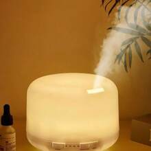 Aromatizador Difusor Aromas Elétrico Controle Usb Led 7 Cores 300ml - Branco - Visão 2