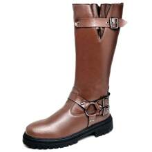 dubuy Women Knee-High Boots - Rust Brown - View 3