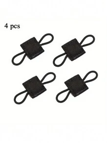 4pcs Durable Molle Backpack Straps Clip With Elastic Fabric Fastener Buckle Camping