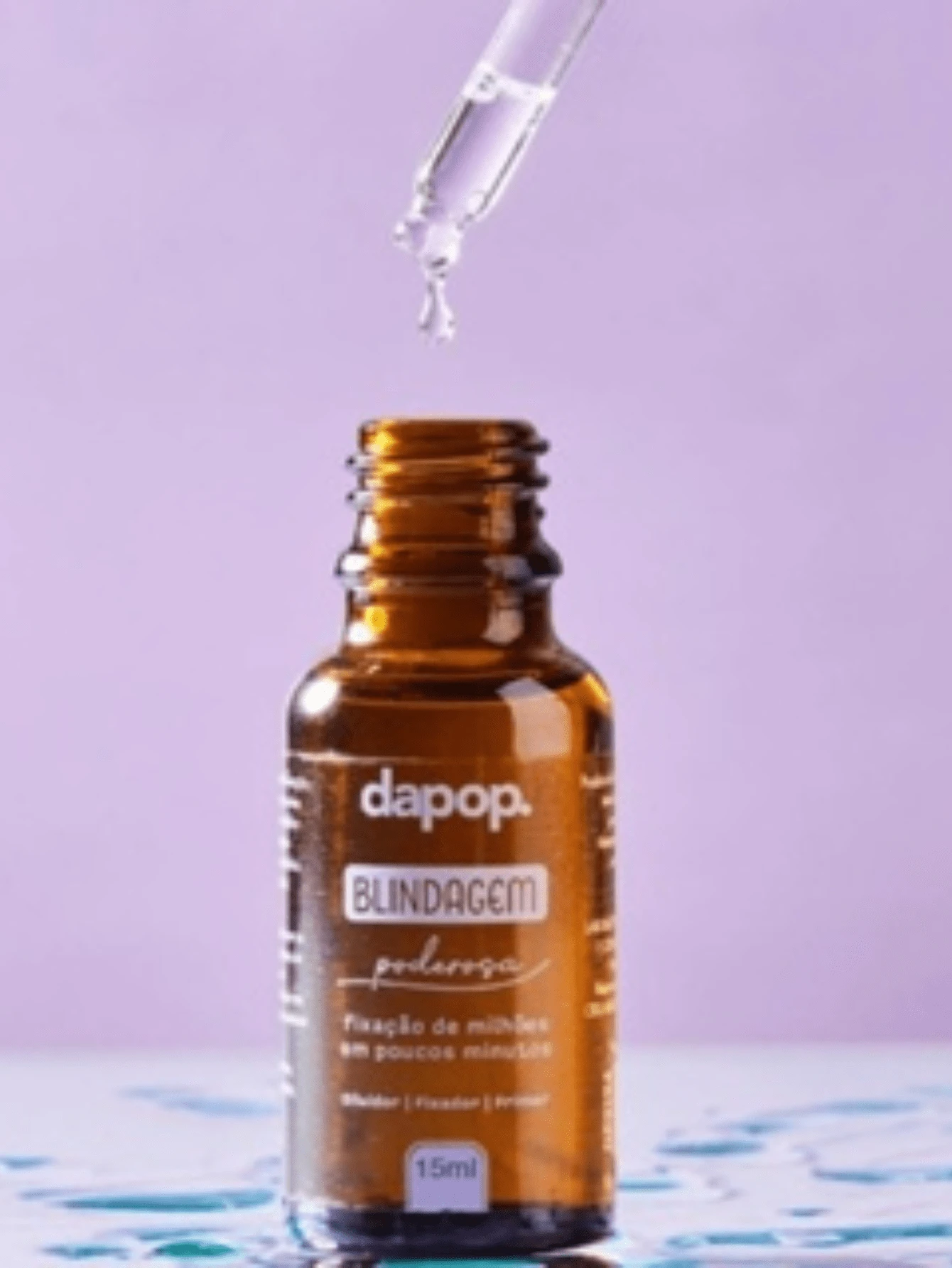 Blindagem Facial Alta Fixação Pré Maquiagem 3 em 1 Diluidor Fixador e Primer 15ml - Dapop Festa Junina - Branco - Visão 1